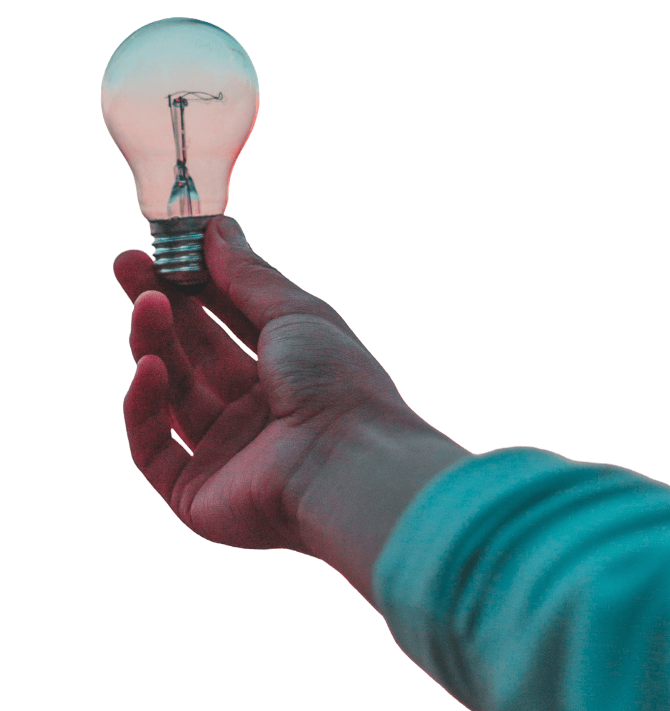 Innovation - hand holding lightbulb